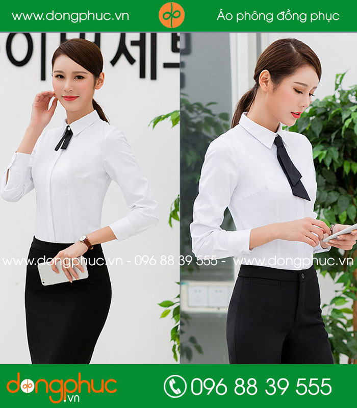  Đồng phục áo sơ mi màu trắng